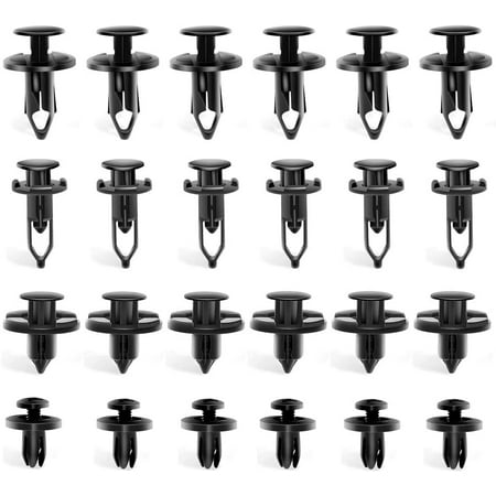 Black Rivet Clips 40 Pcs Plastic Bumper Push-in Fastener car mud Clip Black Rivet Clips 40 Pcs Plastic Bumper Push-in Fastener car mud Clip